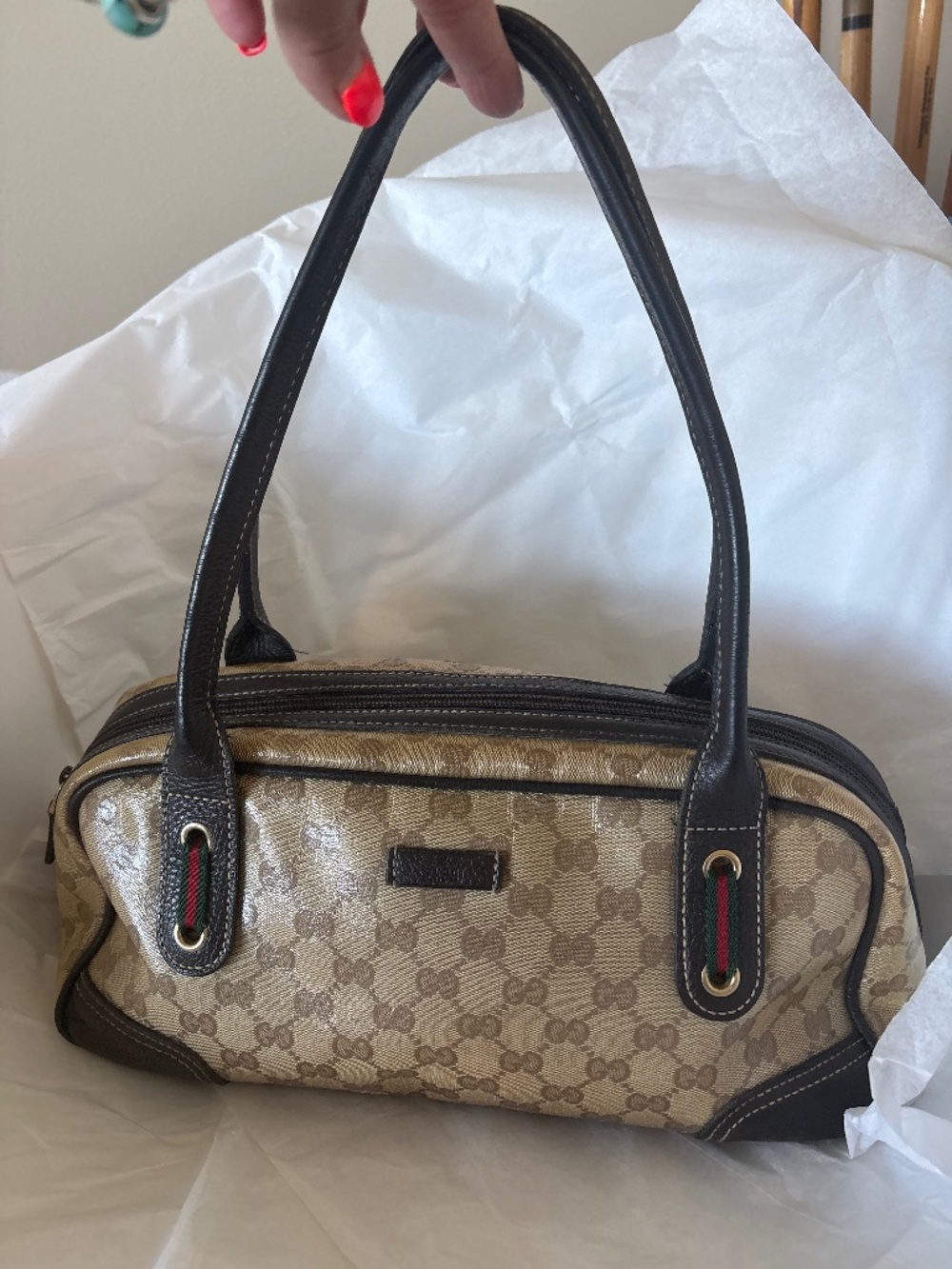 Gucci coated canvas pvc boston
